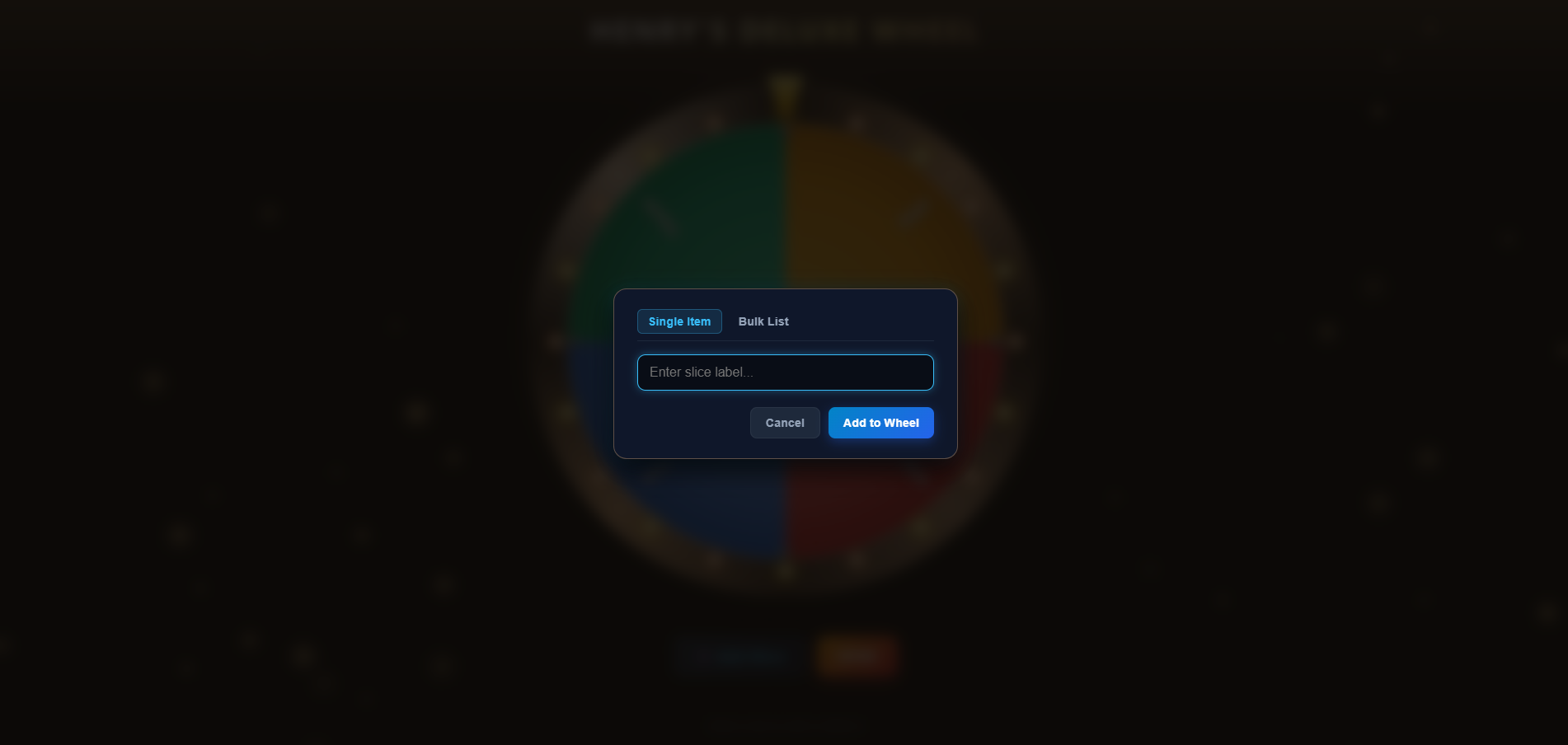 Add slice screen